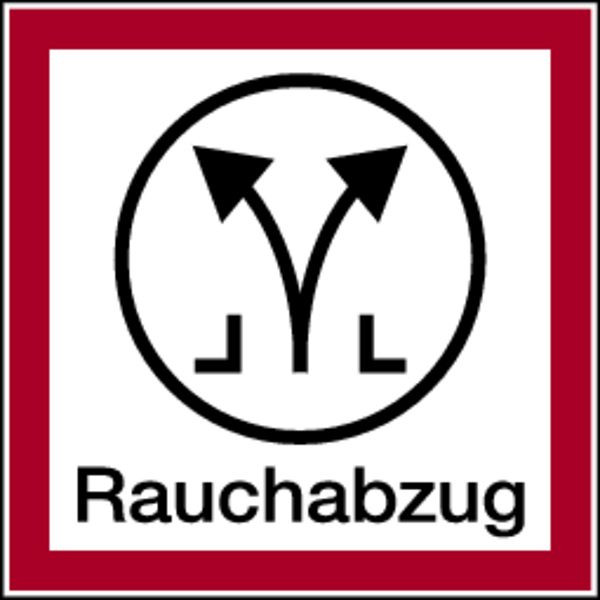 Schilder Klar Brandschutzzeichen Rauchabzug, 200x200 mm Folie selbstklebend, 810/62