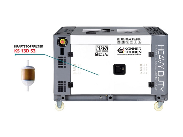 Könner & Söhnen Kraftstofffilter für Stromerzeuger diesel, KS 13D S3