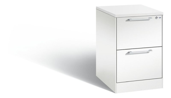 C+P Karteischrank Asisto, H710xB440xT600mm, Farbe: Verkehrsweiß, Bügelgriff, 146275-221 S10030