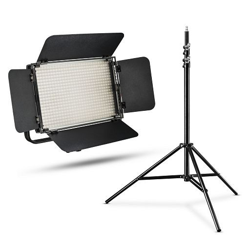 Walimex pro LED Niova 600 Plus Bi-Color + Stativ WT-806, 1022997