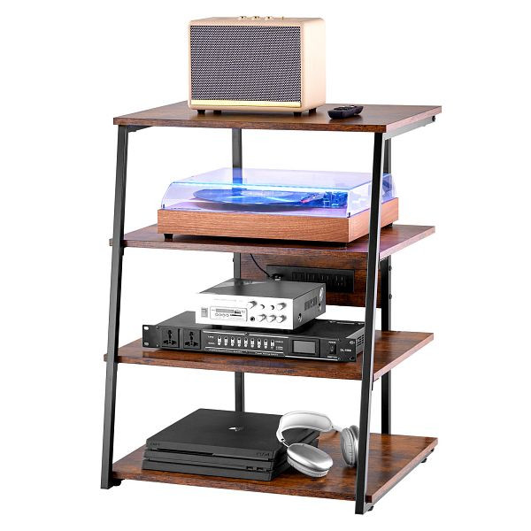 VEVOR 4-stufiger Medienständer Audio-Video-Medienständer Standgerät 600x565mm, YPSBFZJLDS4CWHSO6V2