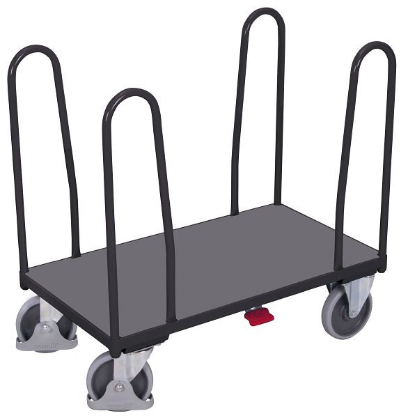 VARIOfit Seitenbügelwagen mit 4 Bügeln, Ladefläche: 1.060 x 540 mm, RAL 7016 anthrazitgrau, sw-600.204/AG