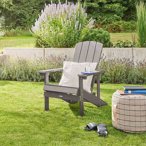 HOME DELUXE Gartenstuhl FAREA - Grau, 74764, 4058166441751