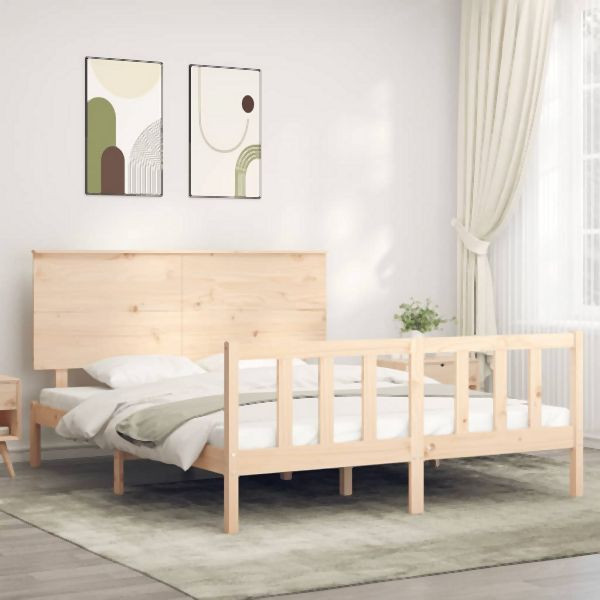 vidaXL Massivholzbett ohne Matratze 160x200 cm Kiefernholz, 3193411