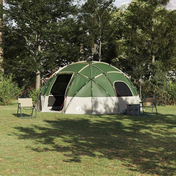 vidaXL Campingzelt mit Dach Grün 475 x 475 x 235 cm Polyester, 42000993