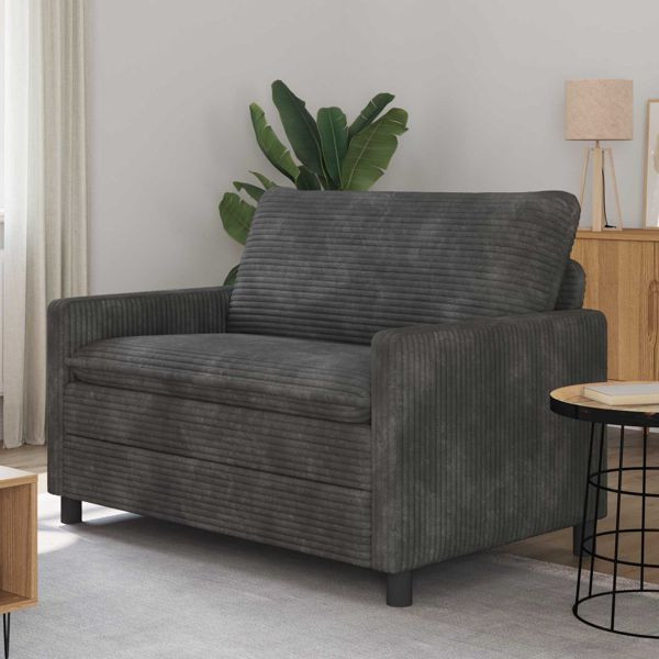 vidaXL Sofa Dunkelgrau 126 x 81 x 87,5 cm Polyester, 42028825