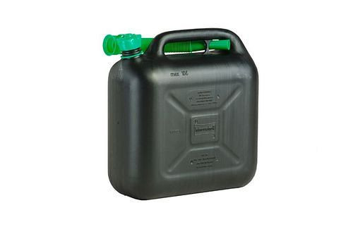 DENIOS Kraftstoff-Kanister CLASSIC, extra stabile Version, 10 Liter, schwarz, VE: 5 Stück, 308365