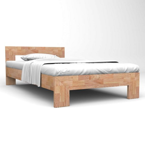 vidaXL Massivholzbett Eiche 160x200 cm, 247262, 8718475718666