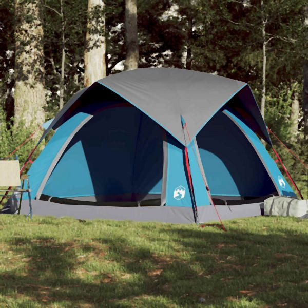 vidaXL Campingzelt 4 Personen Blau Wasserdicht, 4009453
