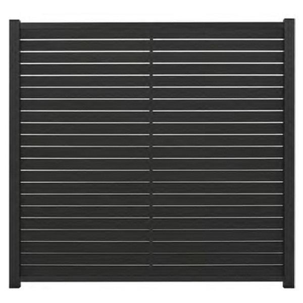 T&J HANÖ-Serie BPC-Rhombus-Steckzaun-Set, 1793 x 1774 mm, ANTHRAZIT = 3 Pakete, 21 Lamellen 20 x 75/68 x 1793 mm, 44530