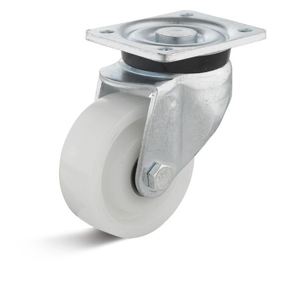 Torwegge Polyamid Lenkrolle, Tragfähigkeit 420 kg, Rad-Ø 80 mm, Radbreite 37 mm, Bauhöhe Gehäuse 80,5 mm, Gesamtbauhöhe 120,5 mm, 0051061