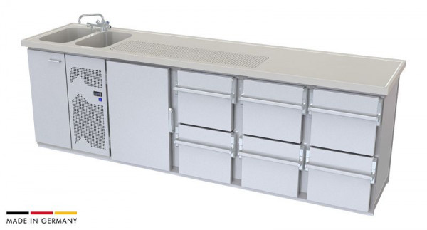 hefa Theke Novis 29V/2L-TZZZ, Abmaße: 950 x 2.900 x 650/700 mm, Novis 29V/2L-TZZZ