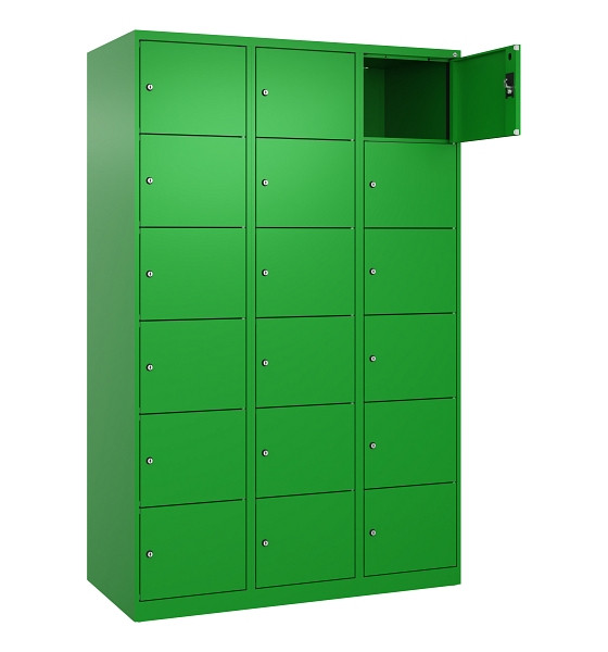 C+P Schließfachschrank Evolo PLUS, 18 Fächer, 1850x1200x500mm, 6037/6037, 049000-326 S10026