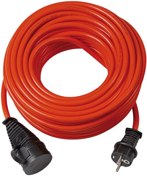 Brennenstuhl BREMAXX Verlängerungskabel (25m Kabel 2,5 in orange, Einsatz im Außenbereich IP44, bis -35 ºC, öl- und UV-beständig), VE: 2 Stück, 1161650