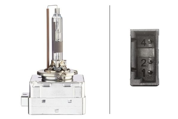 HELLA Glühlampe, D1R, Xenon up to 4300 Kelvin, 85V, 35W, Schachtel, 8GS 007 949-501