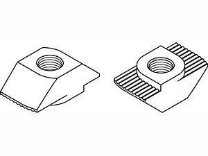 ART 87015 Hammerkopfmutter Stahl galvanisch verzinkt 10 mm, M 8 niedrige Form VE=K (100 Stück)