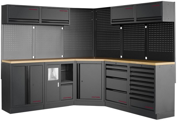 Kraftwerk MOBILIO BLK 5er Kompakt-Kombi mit Lochwand, Buche Multiplex, 3964O-BLK