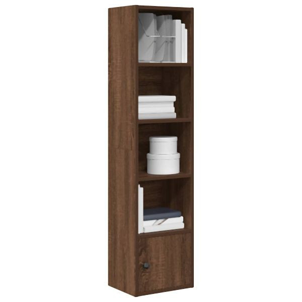 vidaXL Bücherregal Braun Eichen-Optik 31x24x127 cm Holzwerkstoff, 860352