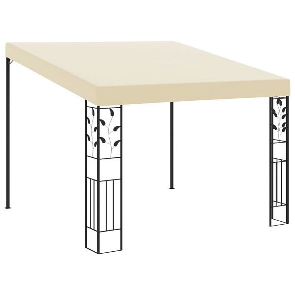 vidaXL Wand-Pavillon 3x3x2,5 m Cremeweiß, Stahl, Stoff, 47997