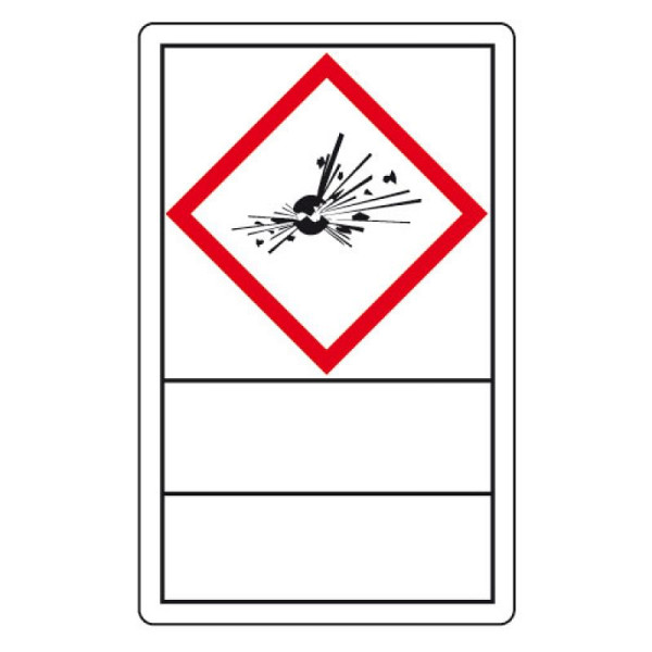 Stein HGS GHS-Gefahrstoffsymbole, mit Beschriftungsfeld, 25 x 40 mm, Ätzend, 31.b1020-05
