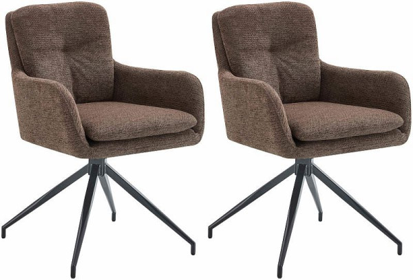 CLP Esszimmerstuhl Pickett Stoff, braun, VE: 2 Stück, 326688