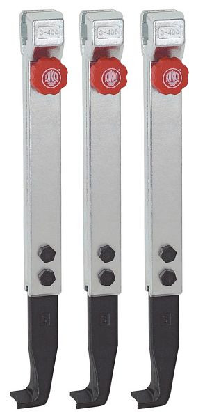 KUKKO 3 schmale, schnellverstellbare Abzughaken (Satz), Hakenlänge: 200 mm, 3-203-S