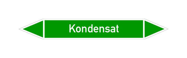 Schilder Klar Rohrleitungskennzeichen Kondensat, 33000x90 mm Folie selbstklebend, 101441/95