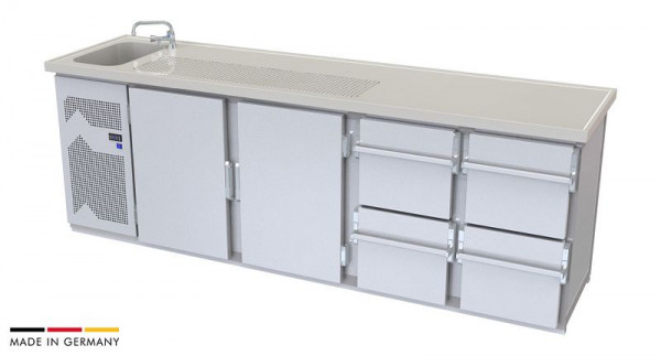 hefa Theke Novis 27V/1L-TTZZ, Abmaße: 950 x 2.700 x 650/700 mm, Novis 27V/1L-TTZZ