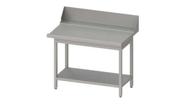 Stalgast Ablauftisch "Pro", Korbführung mit Gefälle, Grundboden 1700x750x880mm, Anbauseite rechts, Aufkantung: 200mm, Beckenblende, verschweißt, VAL17714RA