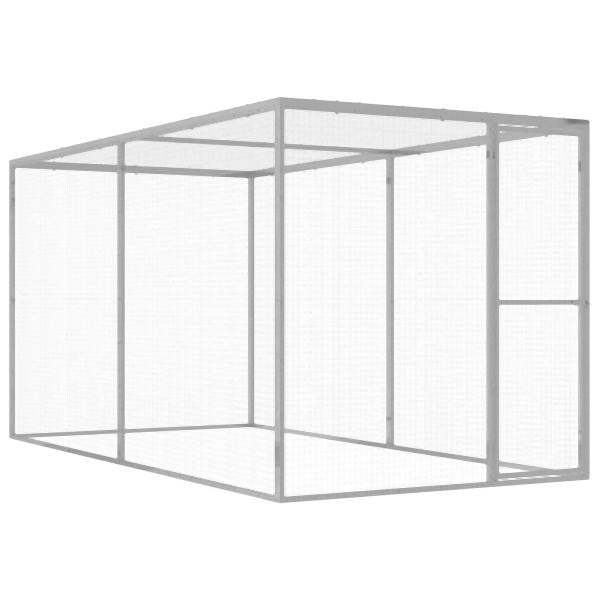 vidaXL Katzenkäfig 3x1,5x1,5 m Verzinkter Stahl, 146357