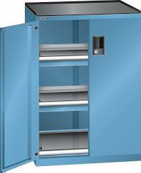 LISTA Schubladenschrank 36x27E (BxTxH) 717x600x1020mm CODE Lock, Lichtblau, 2 Schubladen, Fronthöhe: 75 mm, Tragkraft Schubladen: 75kg, 79.404.010.C