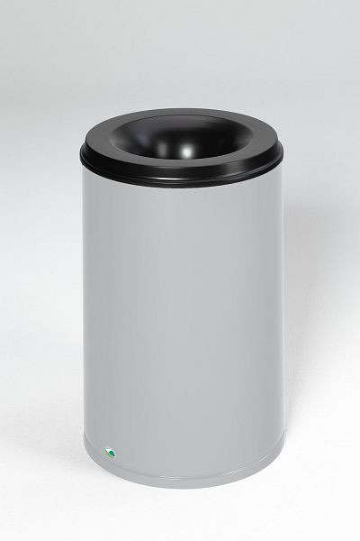 VAR Papierkorb feuersicher, 110 L, Löschkopf schwarz, grau, 3183