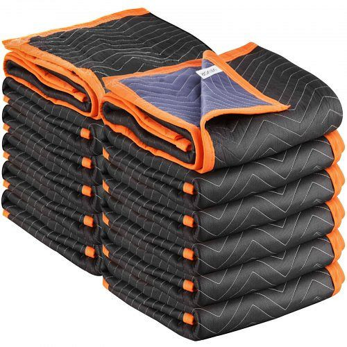 VEVOR Umzugsdecken, 12 Stk., 1829x1016 mm, Baumwollfüllung, gepolsterte Möbel- & Lagerdecken zum Verpacken & Schützen, DCBYT72X40INKNLJS001V0