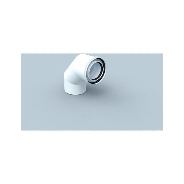 Bertrams Bogen Polyline LAS 87Grad, innen, weiß, DN 80/125 41BG87-80, 106827