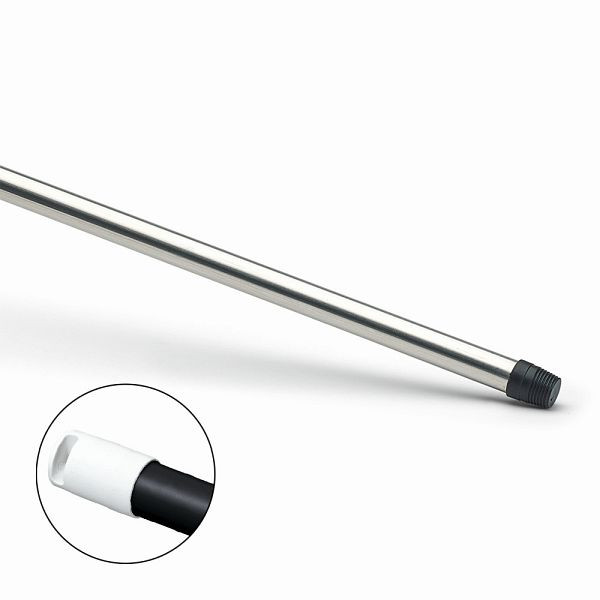 Nölle Aluminium-Stiel, 140 cm, teilummantelt, mit Gewinde, Ø 22 mm, Gewinde, Aufhängekappe, VE: 10 Stück, 451942