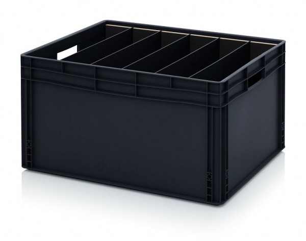Auer ESD-Querteiler für ESD-Eurobehälter, Set für Grundmaß 80 x 60 cm, ESD QT GEF 86