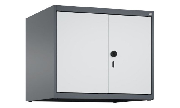 C+P Schrankaufsatz Classic PLUS, C Aufsatzschrank Classic PLUS, 2 Abteile, 500x600x500mm, 7016/7035, Drehriegel, 080092-20 S10013