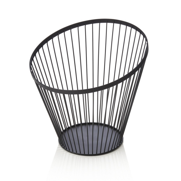 WAS Buffetkorb, Ø 28 cm, Höhe 26,5 cm, schwarz pulverbeschichtet, Metall, 1436028
