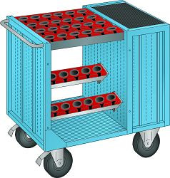 LISTA NC-Transportwagen 36x36E (BxTxH) 1080x692x975mm ISO-SK 50 Farbe: Lichtblau, 18.370.010