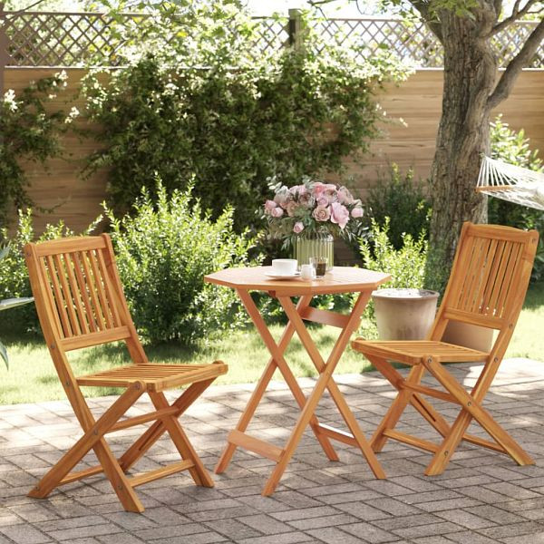 vidaXL 3-tlg. Bistro-Set Klappbar Massivholz Akazie, 3295253