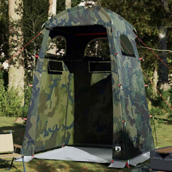 vidaXL Duschzelt Camouflage Wasserfest, Campingplatz, 4009478