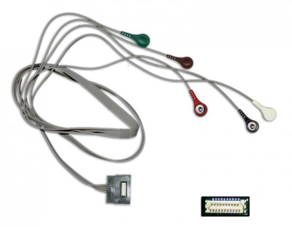 Sorin 5-adriges LZ-EKG-Komplettkabel mit Druckknopf, zu ELA-Medical, ELA-5 SP