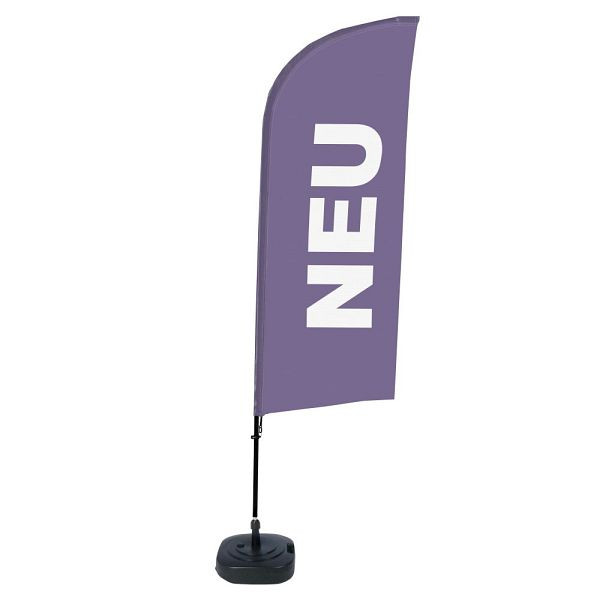 Showdown Displays Beachflag Alu Wind Komplett-Set Neu Violett Deutsch ECO, BFAW310-WT21-I87ECO