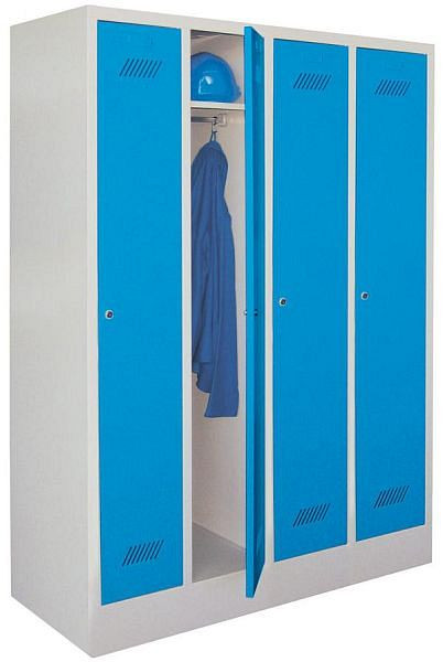 Pavoy Kleiderschrank mit Sockel 1850/500/1200, 4 Abteile, Drehriegelverschluss, 60201-413-432-910