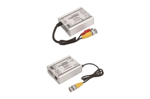 SeeEyes 1-Kanal aktiver UTP-Sender, Empfänger Set, AHD, TVI, CVI und CVBS, CAT.5e, SC-MUCP0801E