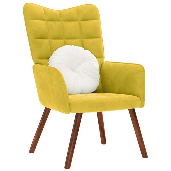 vidaXL Relaxsessel Gelber Samt, bequem, 4016817, 8721158362421