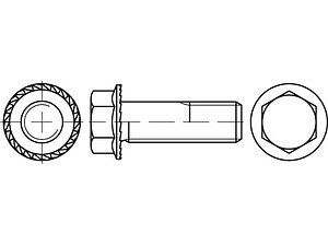 ART 88933 Sechskant-Sperrzahnschraube Klasse 100 M 16 x 25 flZn/nc/TL/x/480h/C flZn VE=S (50 Stück)