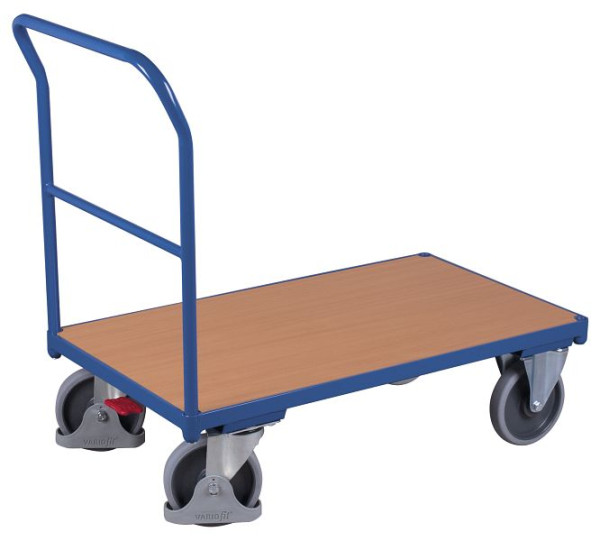 VARIOfit Schiebebügelwagen, Ladefläche: 1.030 x 700 mm, RAL 5010 enzianblau, sw-700.100