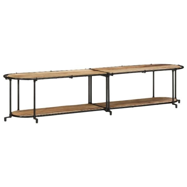 vidaXL TV-Regal 200x42x40 cm Raues Mangoholz, reichlich Stauraum, 4013494