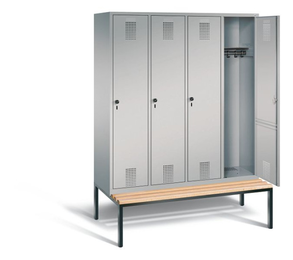 C+P Garderobenschrank Evolo, H2090xB1590xT815mm, Farbe: Weißaluminium, 48050-42 S10017